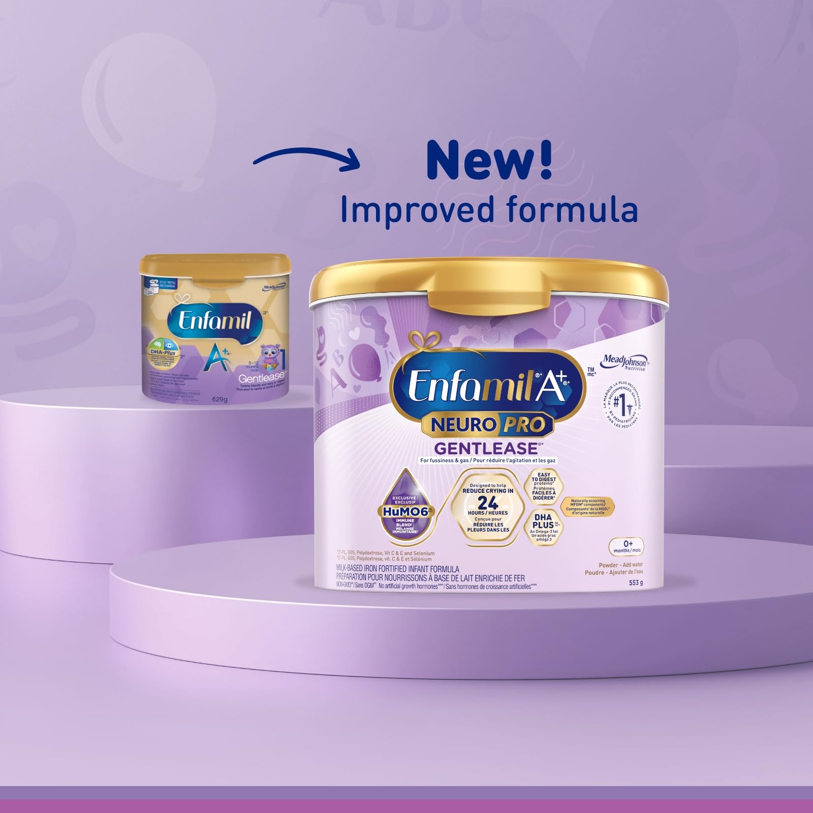 Enfamil A+ NeuroPro Gentlease Infant Formula Powder, 553g – Brain-Building DHA for Newborns to 12 Months