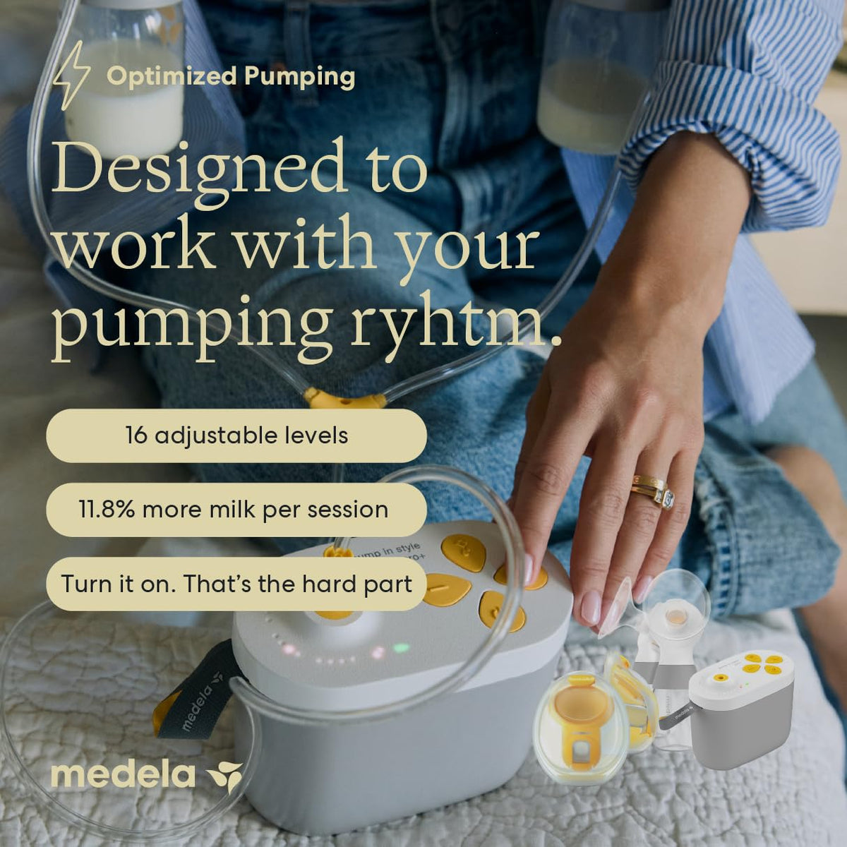 Medela NEW Pump In Style Pro+ Pump Your Way Breast Pump Bundle, Wearable and Traditional Pumping, Clinically Proven Hospital-efficiency, Double Electric Pump