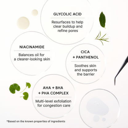 Arencia Eraser Serum Glycolic Acid Booster with AHA BHA, Exfoliating Face Serum for Acne-Prone Skin, Pore Care & Texture Refining, Lightweight Daily Skincare, 30 mL - Available at All In One Marketplace Canada