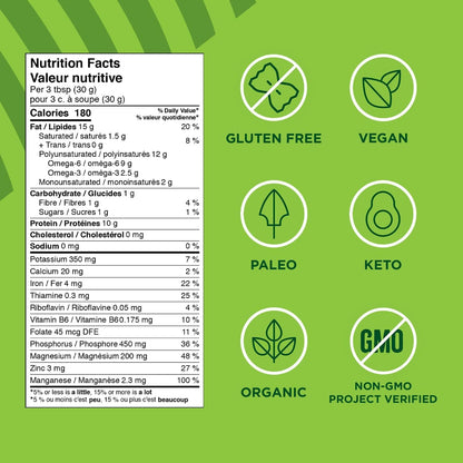 Manitoba Harvest Organic Hemp Hearts Shelled Hemp Seeds, 340g; 10g Plant-Based Protein & 12g Omegas per Serving, Whole 30 Approved, Vegan, Keto, Paleo, Non-GMO, Gluten Free