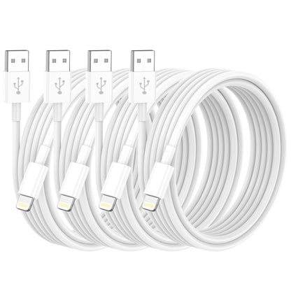 iPhone Lightning Cable [Apple MFi Certified], 4Pack iPhone Charger Cable 6FT, USB to Lightning Cable, Apple 2.4A Fast Charging Cord for iPhone 14/13/12/11 Pro/11/XR/8/7/6s Plus, iPad Pro/Air/Mini - Available at All In One Marketplace Canada