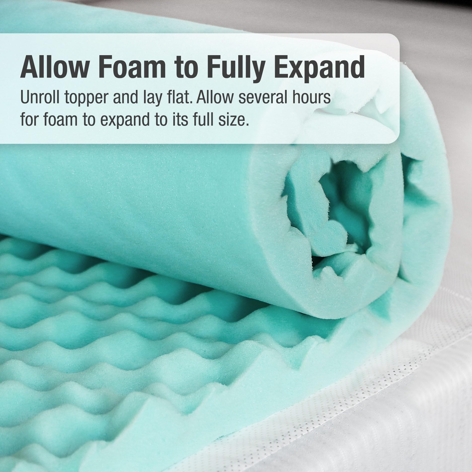 DMI Foam Mattress Topper, Egg Crate Foam Pad, Mattress Pad and Bed Topper for Support, Air Circulation, Pressure Relief and Weight Distribution, Twin Size Mattress, 33 x 72 x 2,Blue - Available at All In One Marketplace Canada