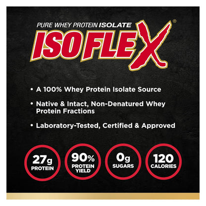 ALLMAX ISOFLEX 100% Ultra-Pure Whey Protein Isolate Powder - Chocolate - 2 lb