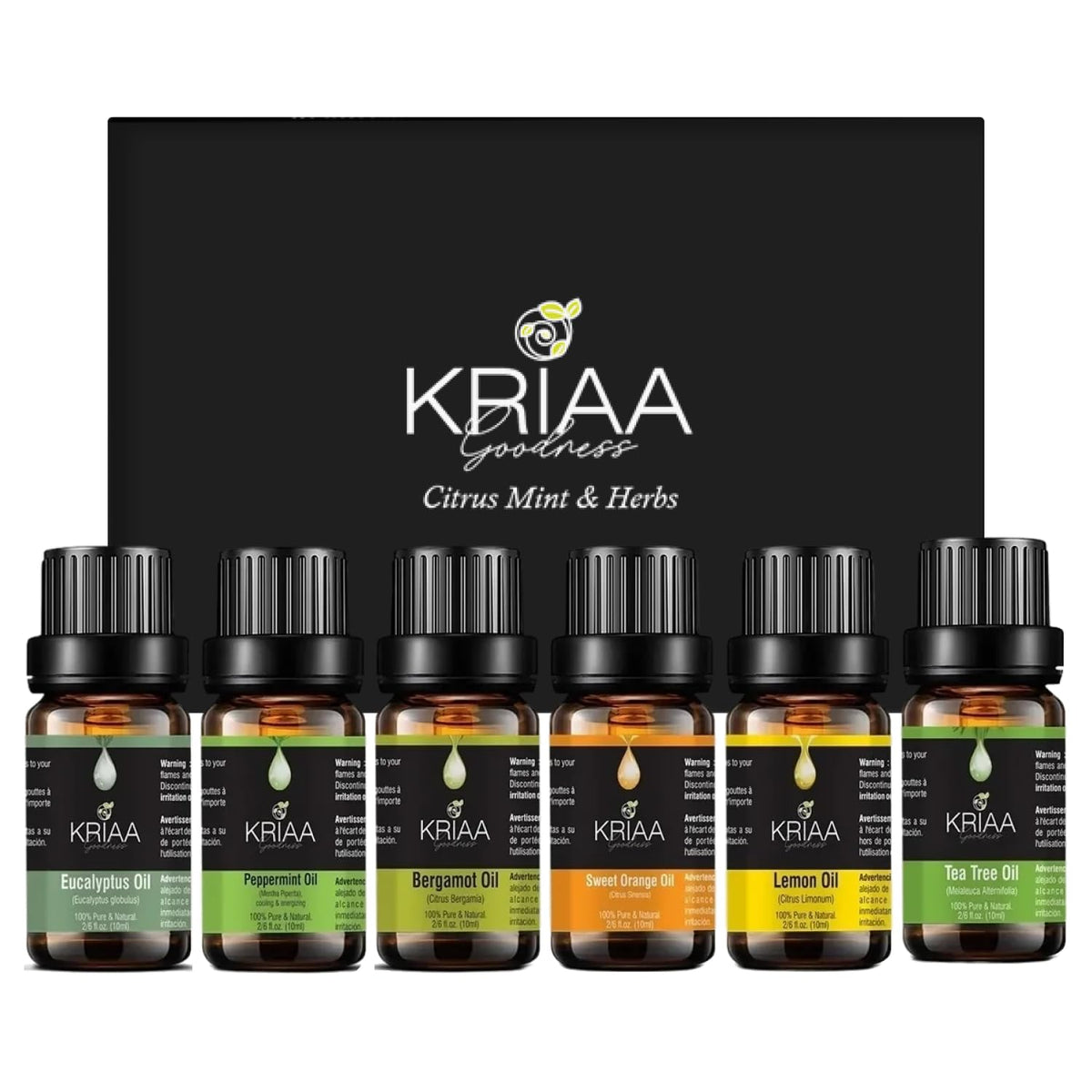 KRIAA Goodness Citrus & Herb Essential Oils Set, 6 x 10ml 🍁 All In One Marketplace Canada