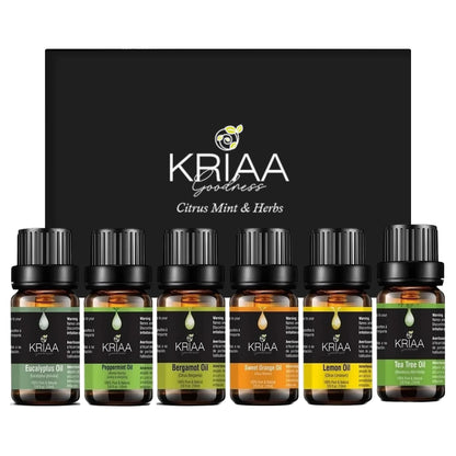 KRIAA Goodness Citrus & Herb Essential Oils Set, 6 x 10ml 🍁 All In One Marketplace Canada