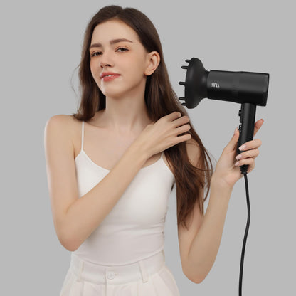 AINA Diffuser Hair Dryer Full-Featured Blow Dryer 110V/1600W(Vader Black) - Available at All In One Marketplace Canada