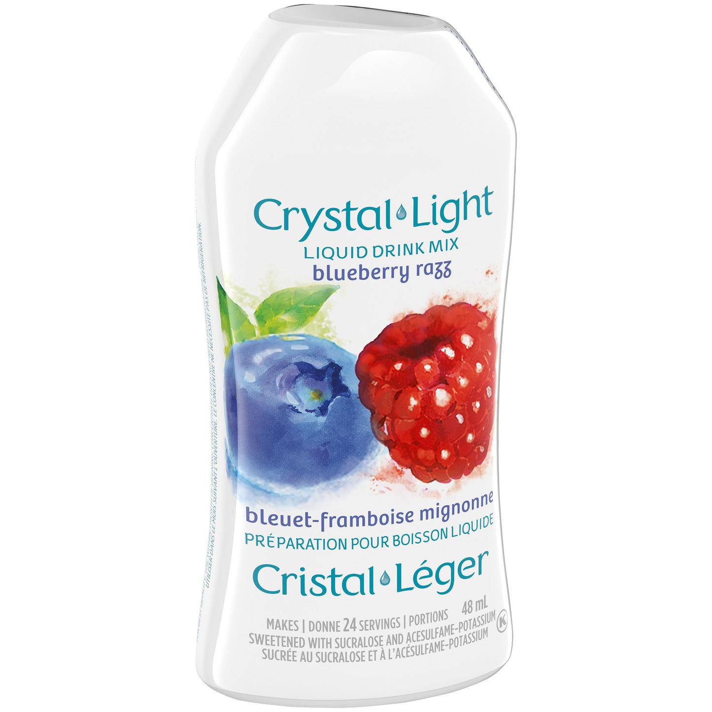 Crystal Light Blueberry Razz Liquid Drink Mix - 48 mL Bottle, 12 Pack Case