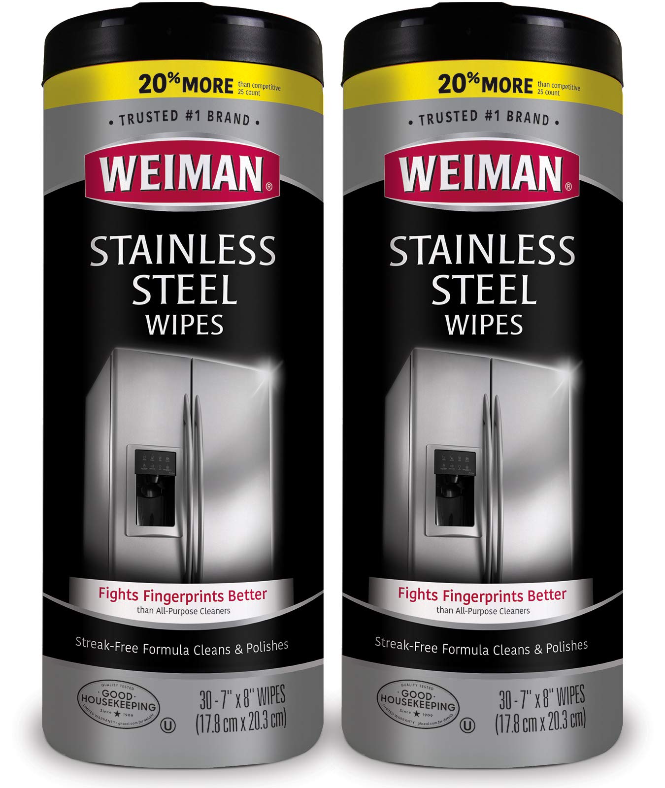 Weiman Stainless Steel Wipes, 30 ct-2 pk - Available at All In One Marketplace Canada