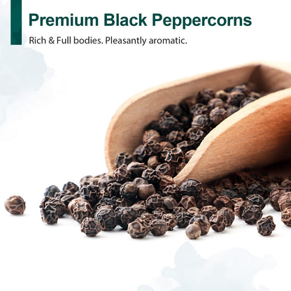 Soeos Himalayan Pink Salt 38.8oz & Whole Black Peppercorns 18oz – Coarse Grain for Grinders, Non-GMO & Kosher