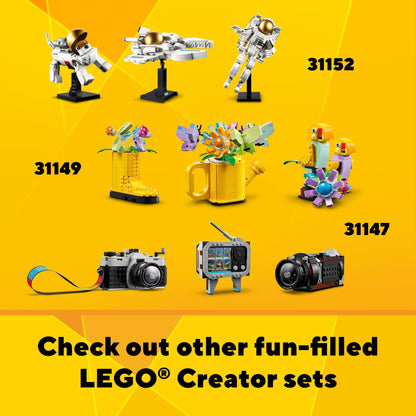 LEGO Creator 3 in 1 Retro Roller Skate Building Kit, Transforms from Roller Skate Toy to Mini Skateboard to Boom Box Radio, Birthday Gift for Skaters, Cool Toy for Boys and Girls Ages 8 and Up, 31148 LEGO