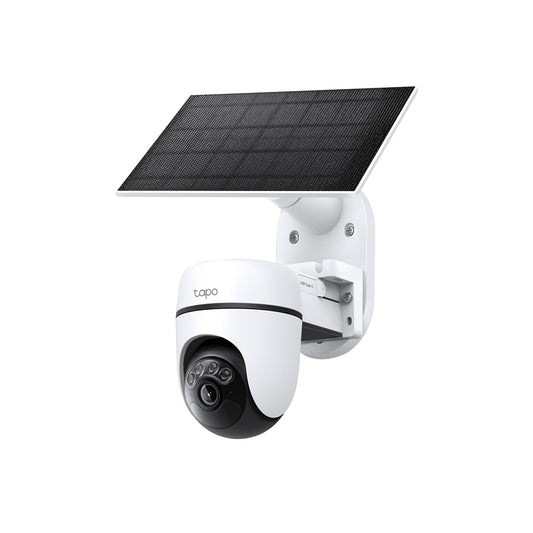 Tapo Solar-Powered Pan/Tilt Outdoor Security Camera Kit, Wireless, 2K 3MP, 360° AI Tracking, No Monthly Fee, Person Detection, Color Night Vision, SD/Cloud Storage 512GB, Works w/Alexa & Google Home