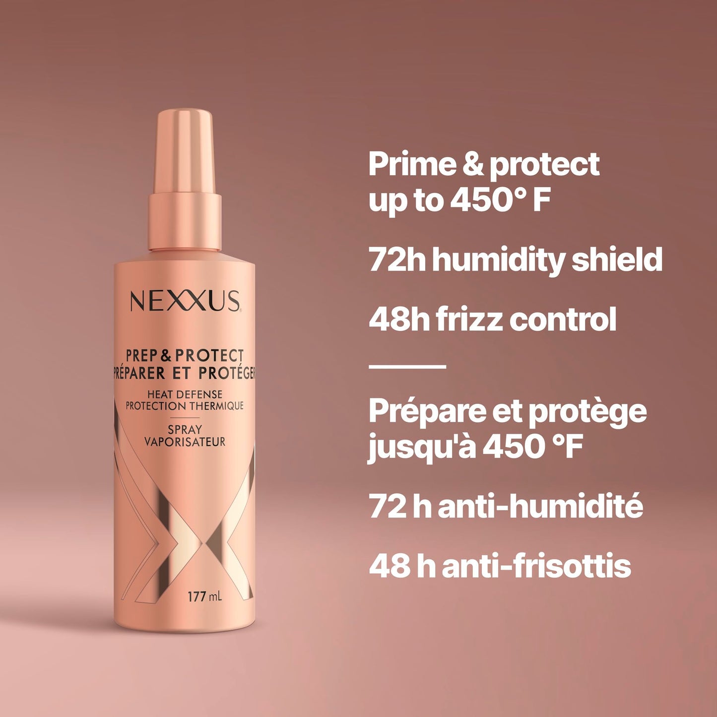 Nexxus Prep & Protect Heat Defense Spray 72H Humidity Shield, 177mL Nexxus