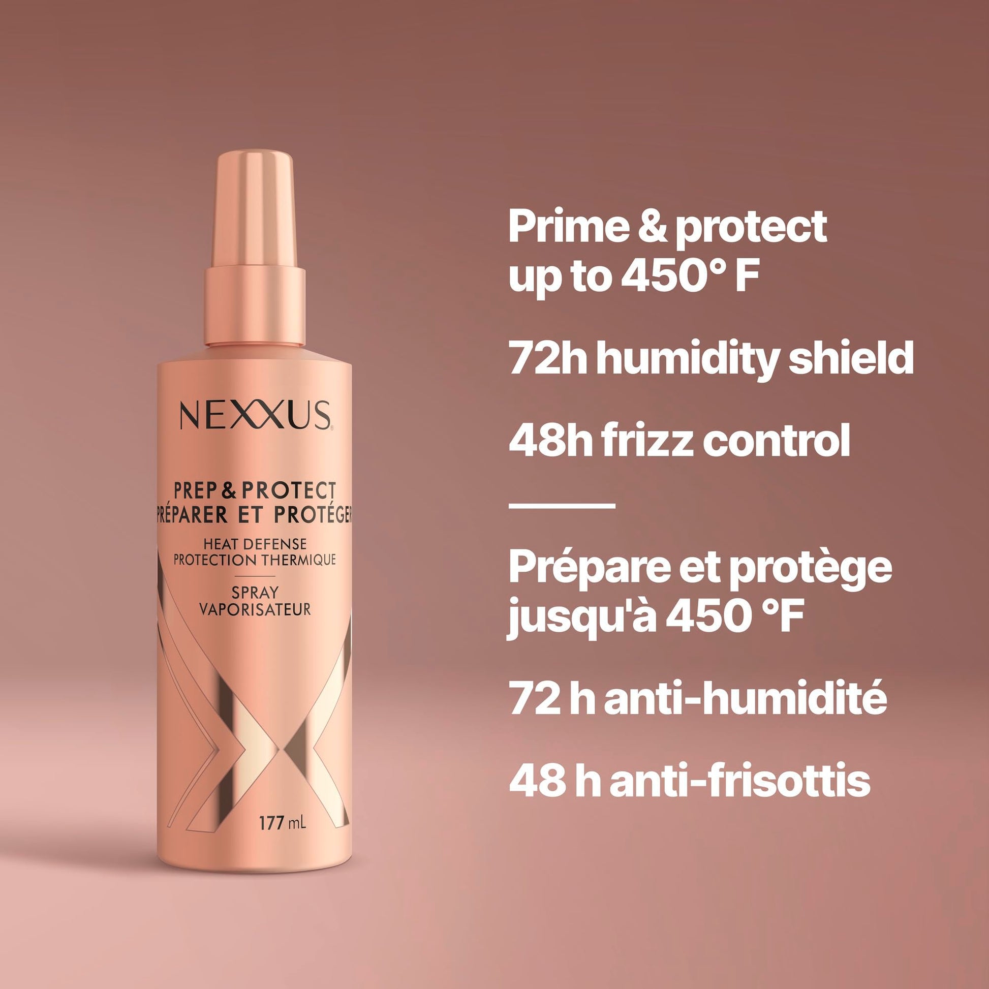 Nexxus Prep & Protect Heat Defense Spray 72H Humidity Shield, 177mL Nexxus