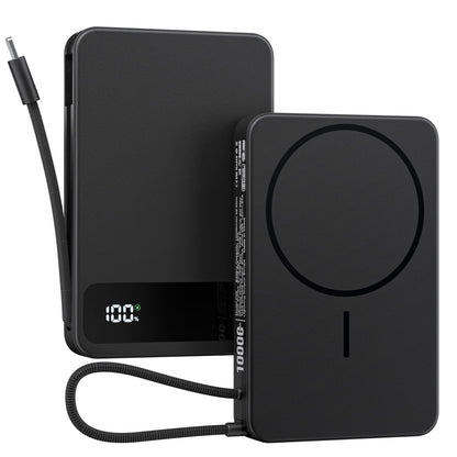 Magnetic Power Bank, 10,000mAh Wireless Portable Charger for Mag-Safe 15W Fast Charging, Battery Pack with USB-C/Lightning Cable 22.5W in/Out for iPhone 17/16/15/14/13/12 Series, AirPods & More - Available at All In One Marketplace Canada