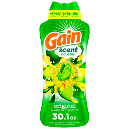 Gain In-Wash Laundry Scent Booster, Original Scent, Fresh Extender + Odor Protection, 853 Grams 🍁 All In One Marketplace Canada