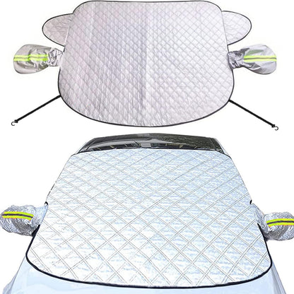 Car Windshield Snow Cover for Ice and Snow 80 * 51 inch Large Winter Frost Guard Thickness Ice Snow Protector Covers with Side Mirrors Covers Waterproof Windproof Dust Cover in All Weather XL 🍁 All In One Marketplace Canada