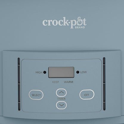 Crock-Pot Design Series 7-Quart Programmable Slow Cooker, Morning Haze Blue - Available at All In One Marketplace Canada