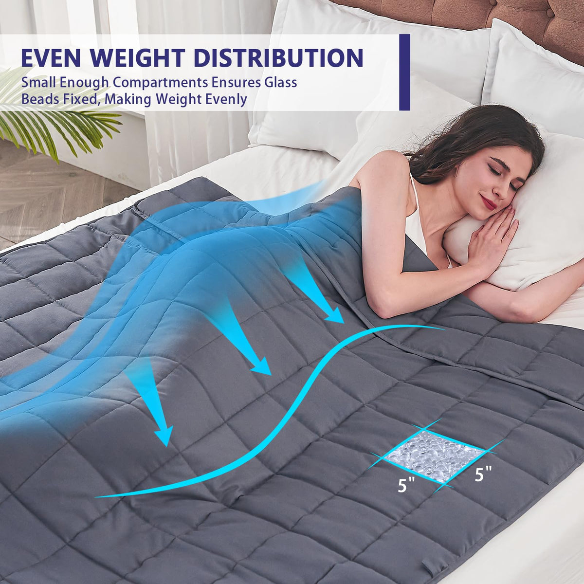Weighted Blanket for Adults(25lbs,80"×87",Grey) King for 240-260Ibs 🍁 All In One Marketplace Canada