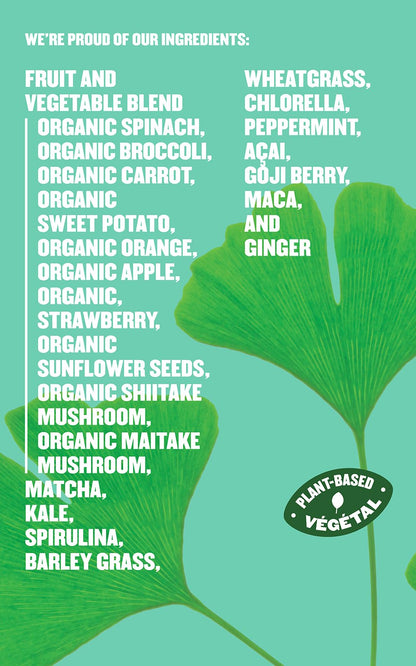 SUBI Greens Superfood Powder – Daily Vegetable & Fruit Blend, 40-Day Supply, Made in Canada