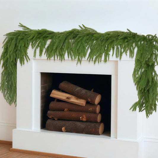 2 Pcs 6 FT Christmas Garland, Artificial Norfolk Pine Garland 🍁 All In One Marketplace Canada