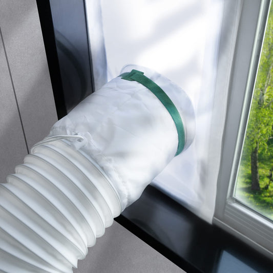 LOVIGA Window Seal for Portable Air Conditioner, 100% Sealing Effect AC Window Seal Vent Kit for Portable Air Conditioner Tumbler Dryer, 25x62~92cm Length Adjustable Waterproof