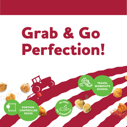Three Farmers Variety Snack Pack - Roasted Protein Snacks, 30 Count - Gluten-Free, High Fiber, Low Calorie