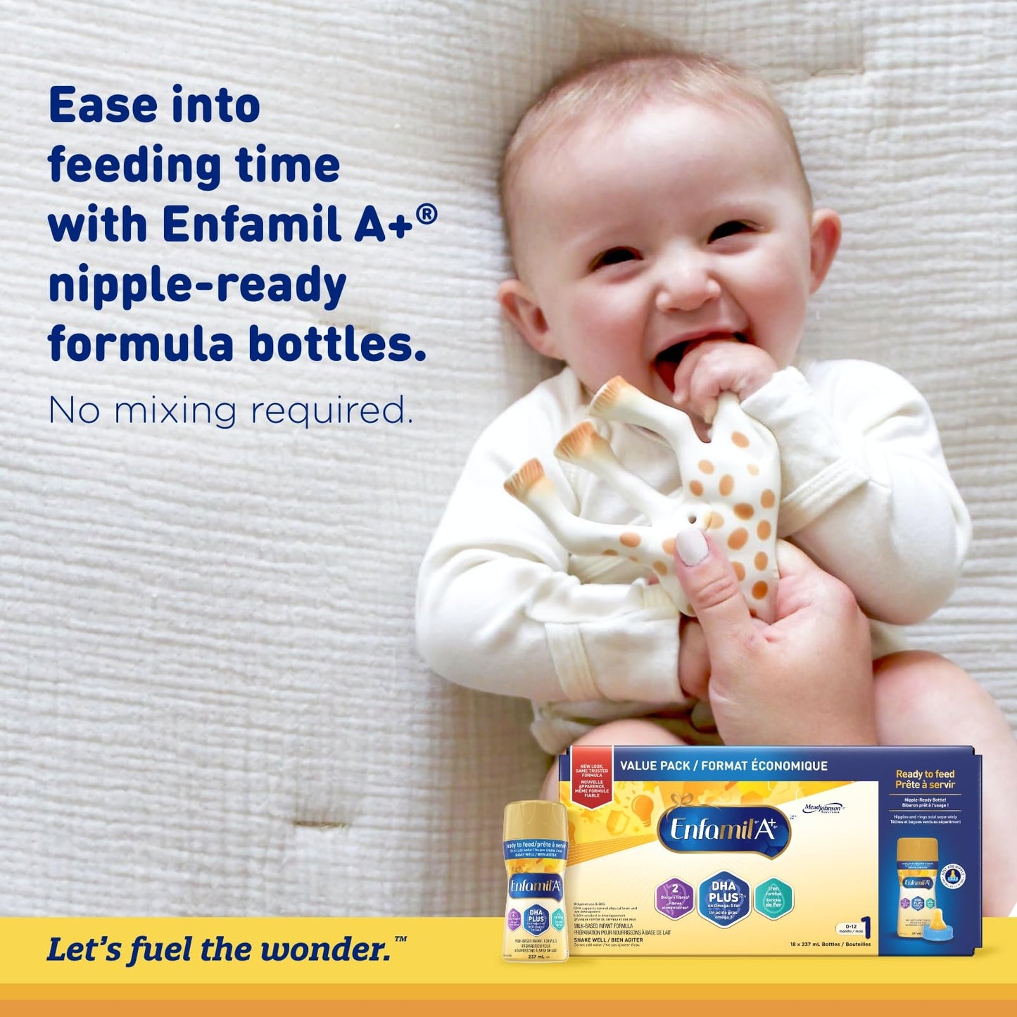 Enfamil A+, Baby Formula, Powder Tub, DHA (a type of Omega-3 fat) to help support brain development, Age 0-12 months, 663g, Packaging May Vary ENFAMIL A+