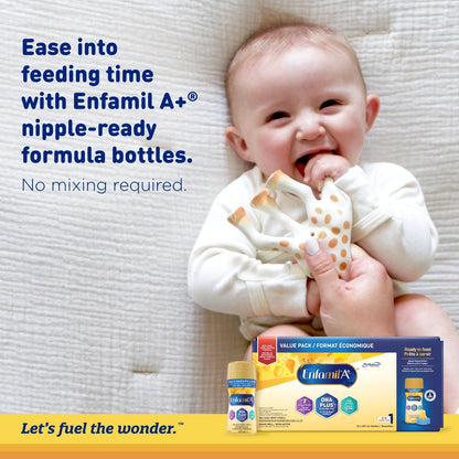 Enfamil A+, Baby Formula, Powder Tub, DHA (a type of Omega-3 fat) to help support brain development, Age 0-12 months, 663g, Packaging May Vary ENFAMIL A+