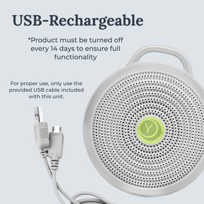 Yogasleep Hushh Portable White Noise Sound Machine For Baby, 3 Soothing Natural Sounds With Volume Control, Compact Size, Noise Canceling For Sleep Aid, Office Privacy, & Meditation, Registry Gift YOGASLEEP