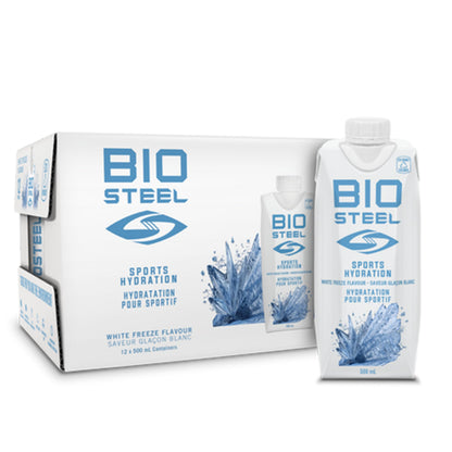 BioSteel Electrolyte Sports Drink, White Freeze, 12-Pack, Zero Sugar