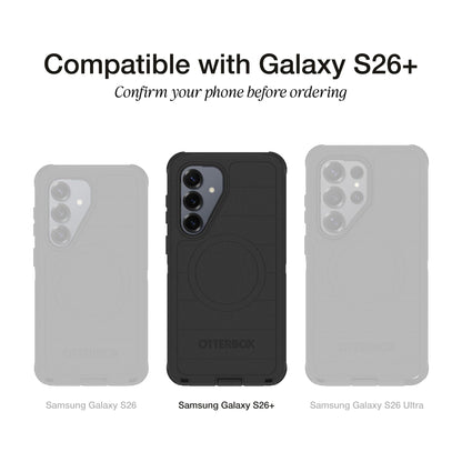 OtterBox Samsung Galaxy S26 Commuter Series Case - Black, Slim & Tough, Pocket-Friendly, with Port Protection, Protective Phone Case for Samsung Galaxy