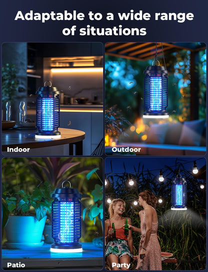 YISSVIC Bug Zapper Outdoor Indoor Waterproof Electric Mosquito Zapper 4200V Plug in for Kitchen Patio Courtyard Garden Camping - Available at All In One Marketplace Canada