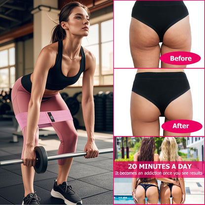 CFX Resistance Bands 3 Sets, Premium Exercise Loops with Non-Slip Design for Hips & Glutes, 3 Resistance Level Workout Booty Bands for Women and Men