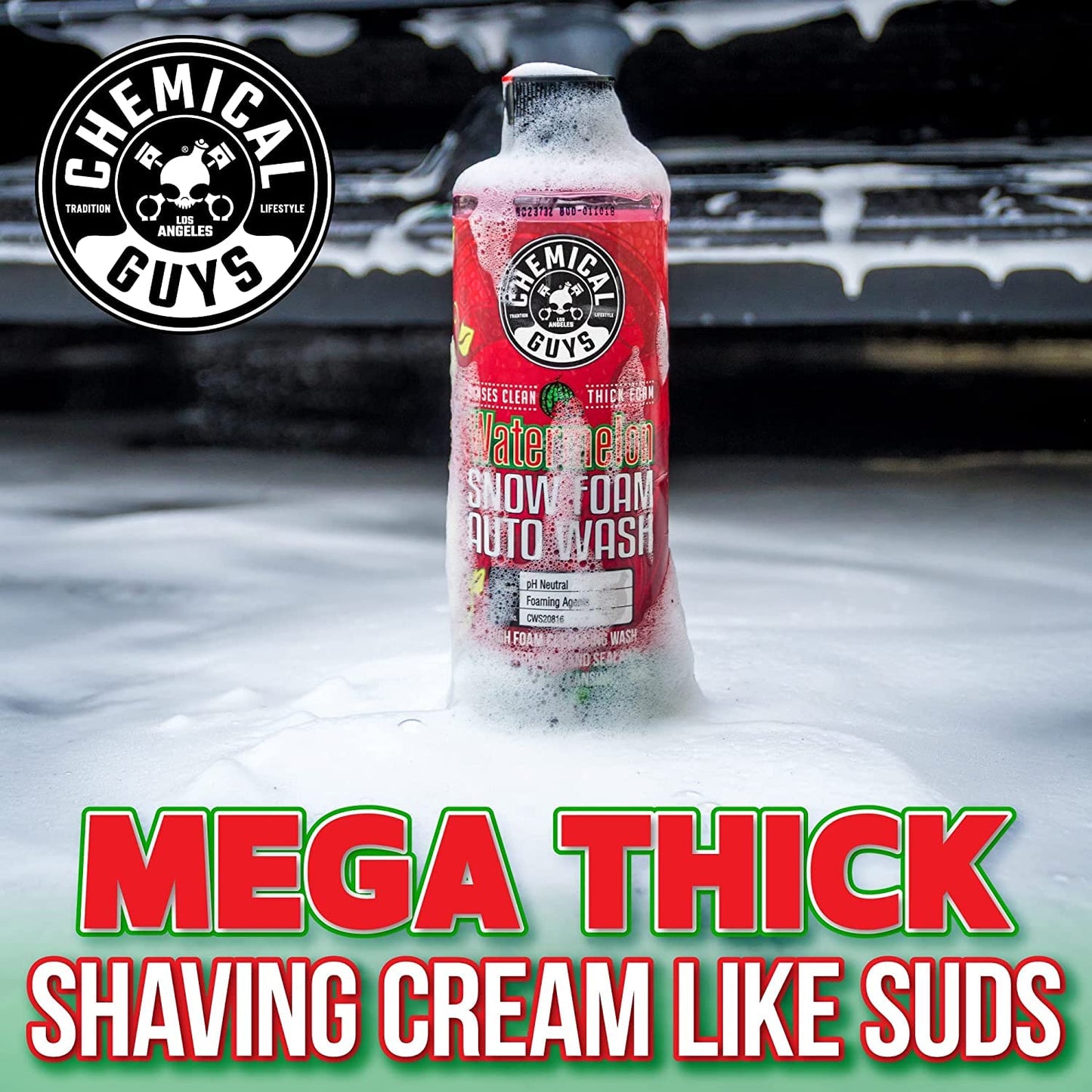 Chemical Guys Watermelon Snow Foam Car Wash Soap, Safe for Cars, Trucks, Motorcycles, RVs & More, 3.79 L, Watermelon Scent Chemical Guys