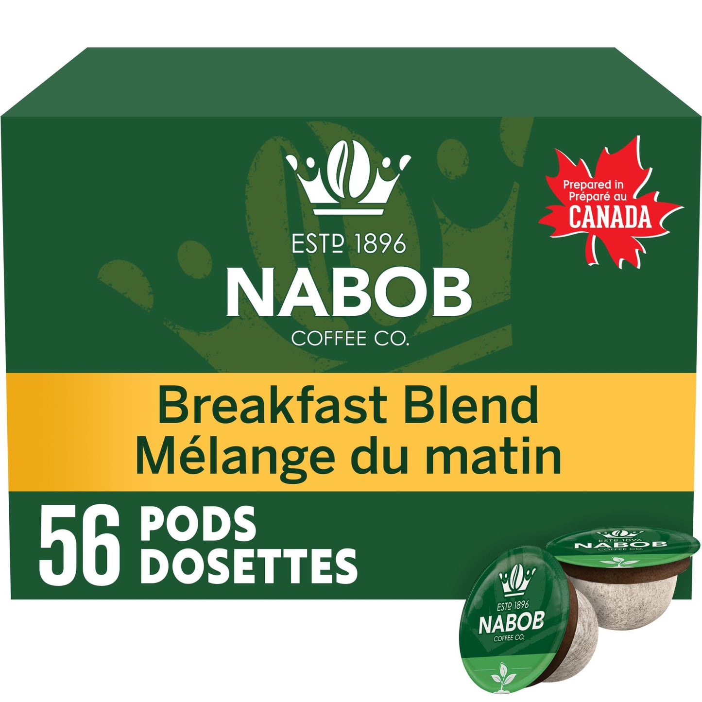 Nabob Breakfast Blend 100% Compostable Pods, 56 Pods NABOB