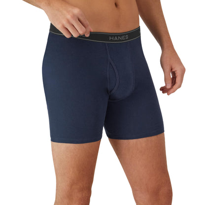Hanes mens 4 Pack boxer briefs, Black/Grey, Small US