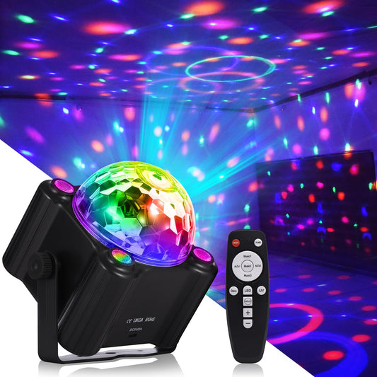 Yinpkteo Disco Ball Light Party Lights dj Disco Lights, led Mini Colors Stage Lights Sound Activated Automatic for Parties Indoor Dance Birthday Rave Bar Karaoke Christmas 🍁 All In One Marketplace Canada