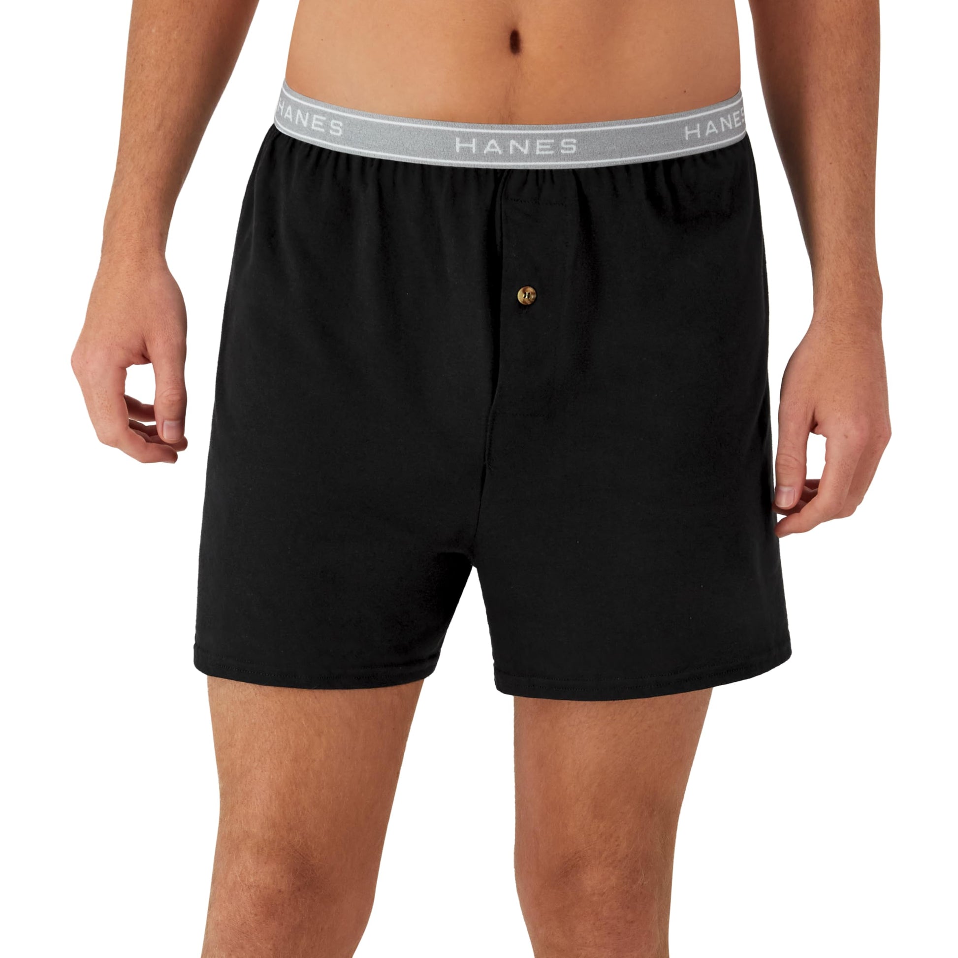 Hanes Mens Exposed Waistband Knit - Multiple Packs Available Boxer Shorts, Assorted 5 Pack, X-Large US Hanes