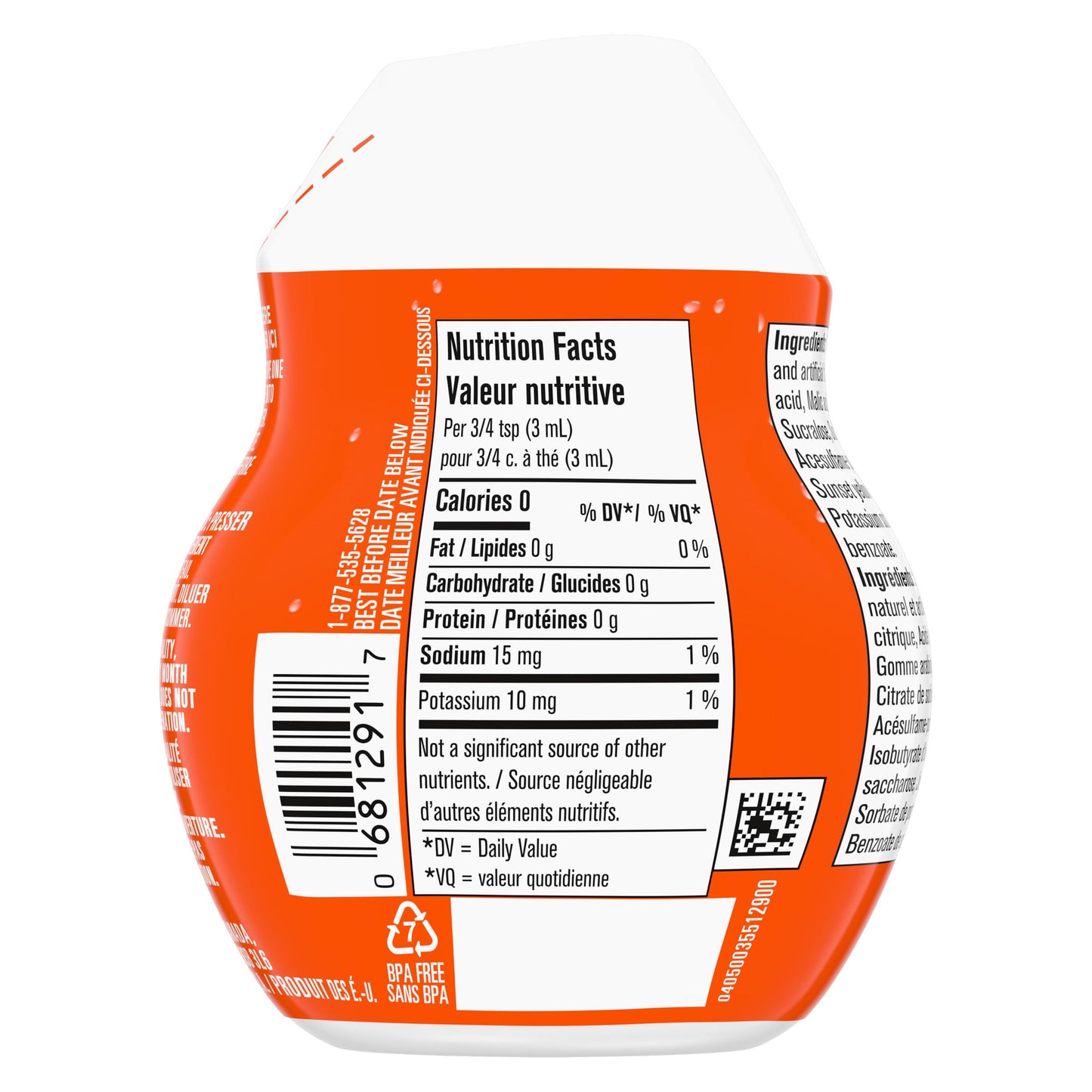 Kool-Aid Orange Liquid Drink Mix, 48 mL Bottle (Pack of 12)