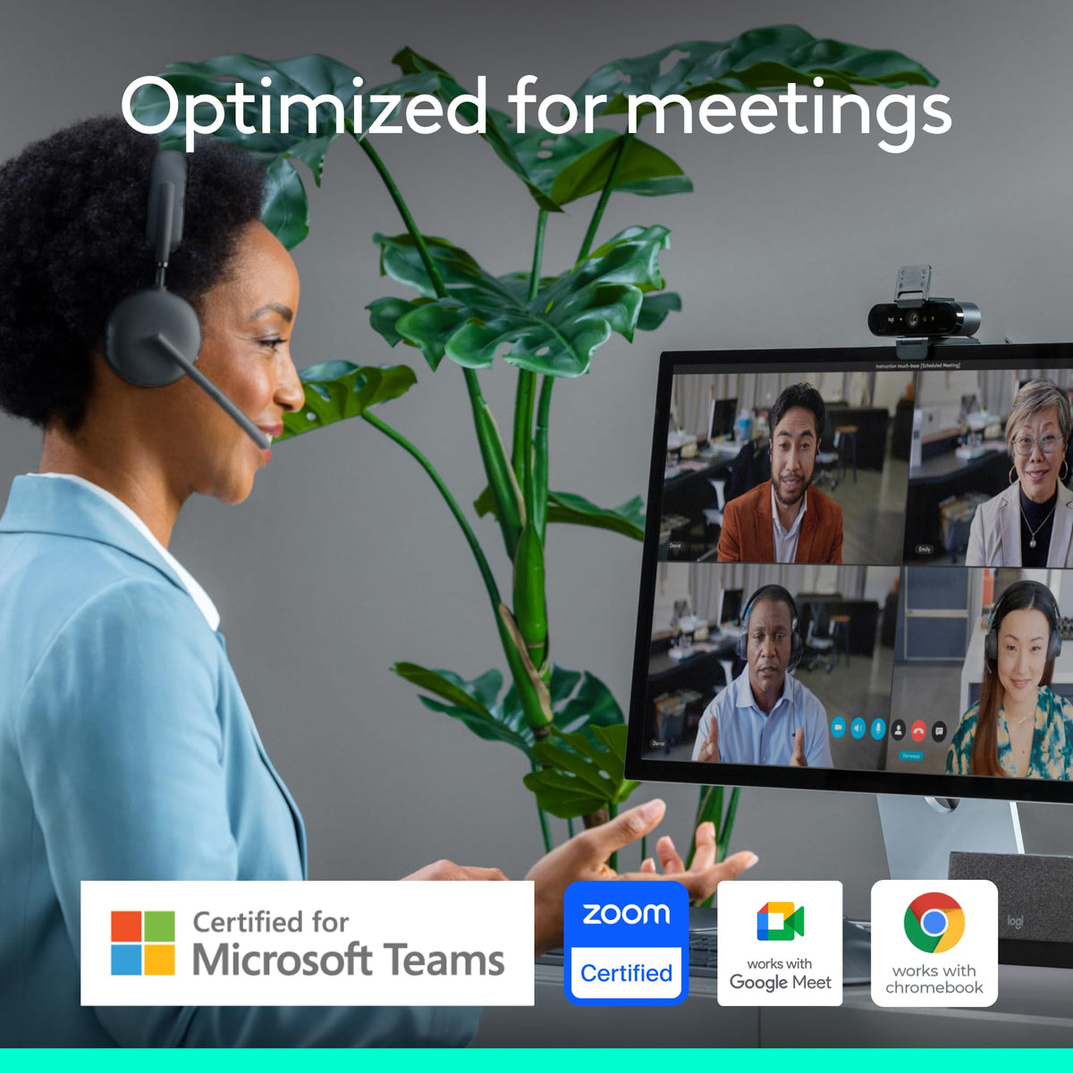 Logitech Brio Ultra 4K HD Webcam for Streaming and Meetings - Black