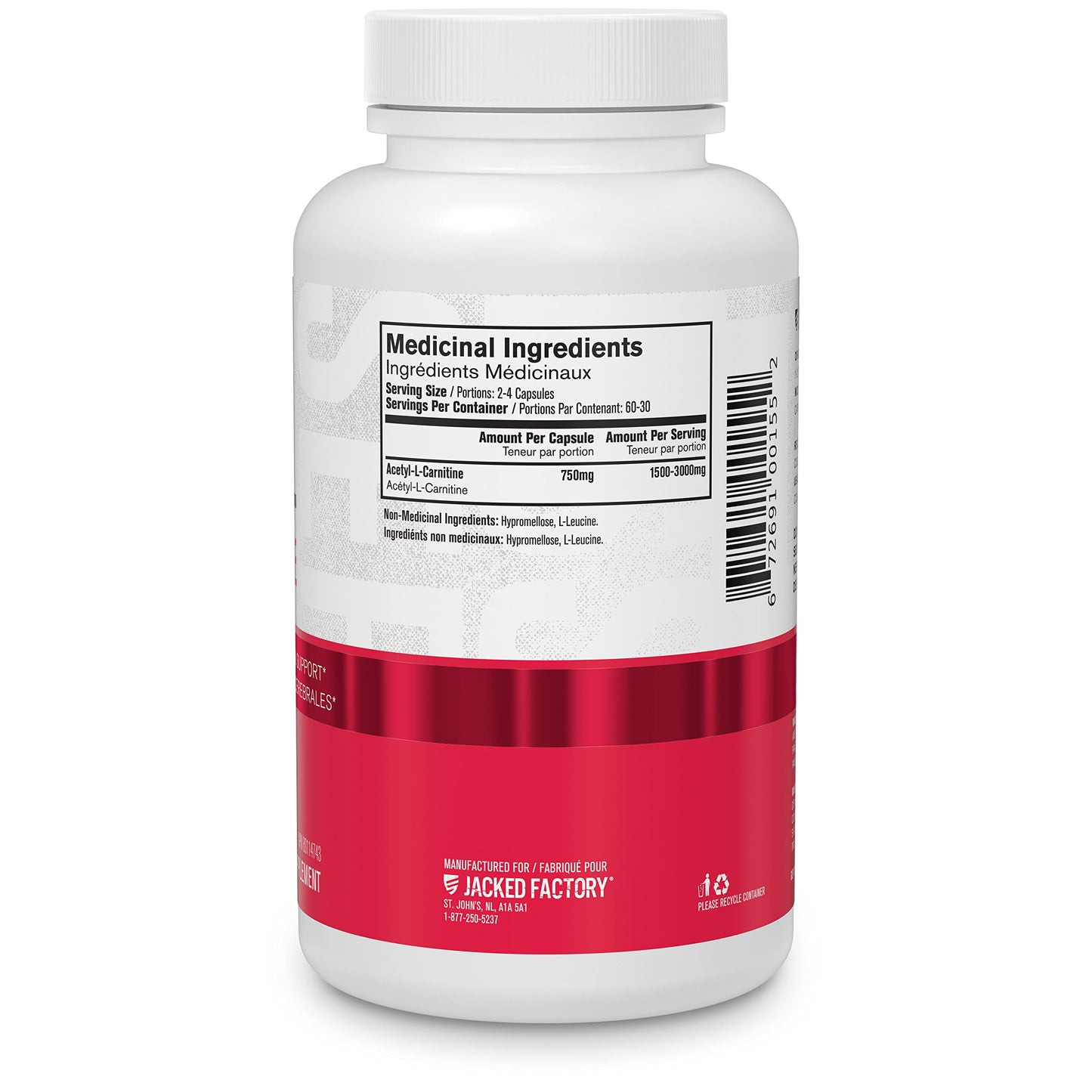 Acetyl L Carnitine Supplement 750mg - Extra Strength L-Carnitine (ALCAR) for Energy, Mood Improvement, Memory & More - 120 Capsules - Available at All In One Marketplace Canada
