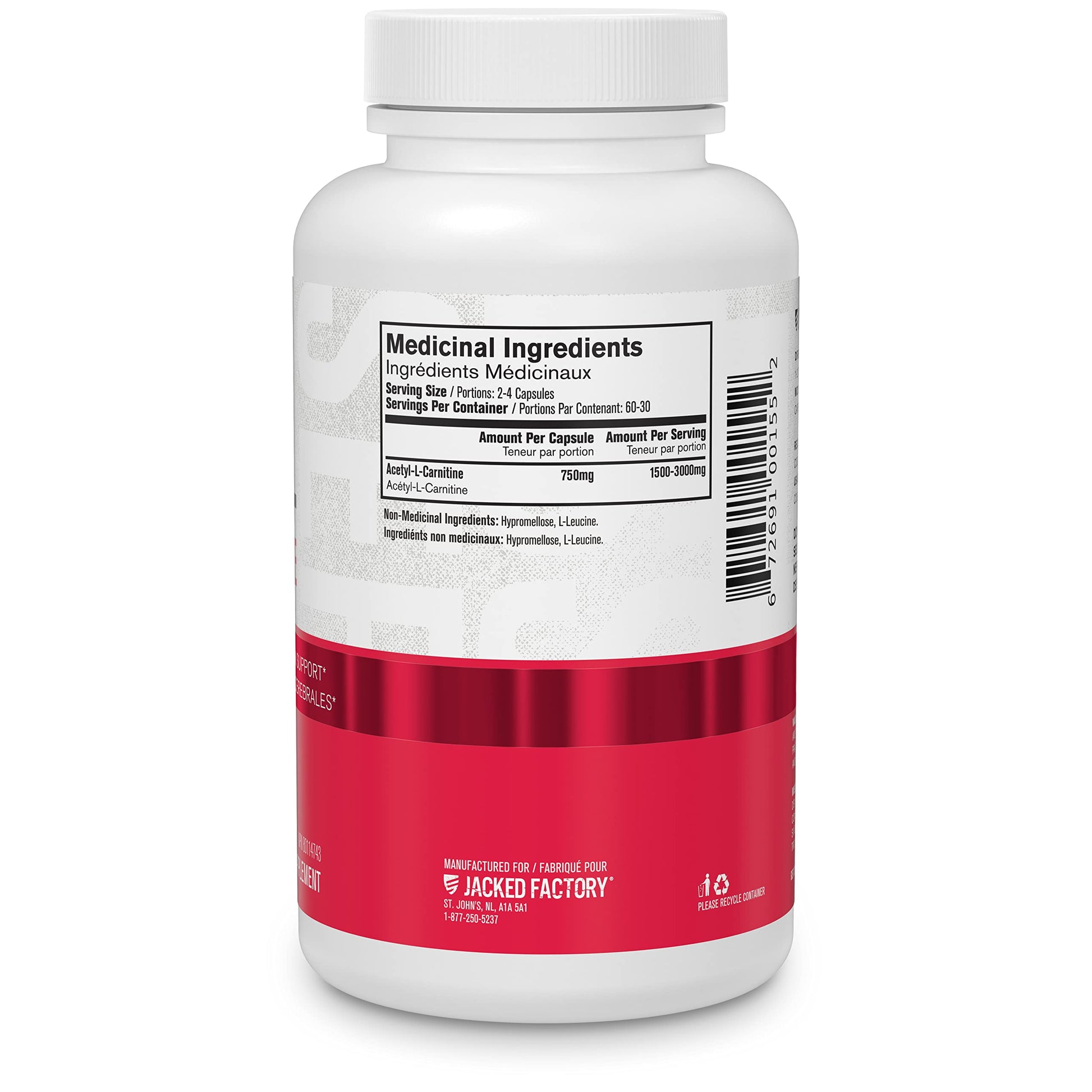 Acetyl L Carnitine Supplement 750mg - Extra Strength L-Carnitine (ALCAR) for Energy, Mood Improvement, Memory & More - 120 Capsules - Available at All In One Marketplace Canada