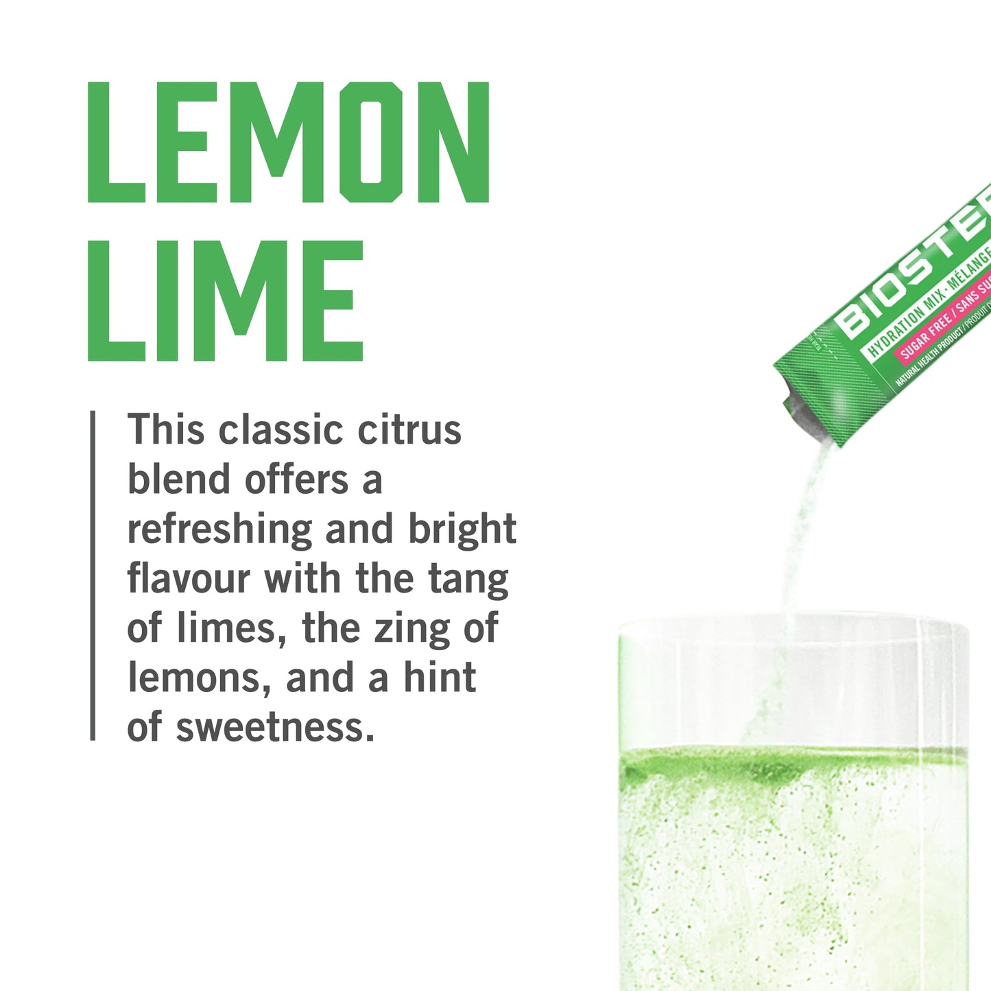 BioSteel Electrolyte Hydration Mix, Lemon Lime, 24 Sticks, Zero Sugar 🍁 All In One Marketplace Canada