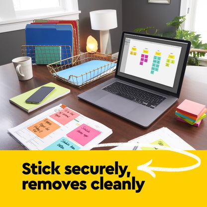 Post-it Mini Notes, 1 3/8 in x 1 7/8 in, 24 Pads, Assorted Colors, Poptimistic Collection