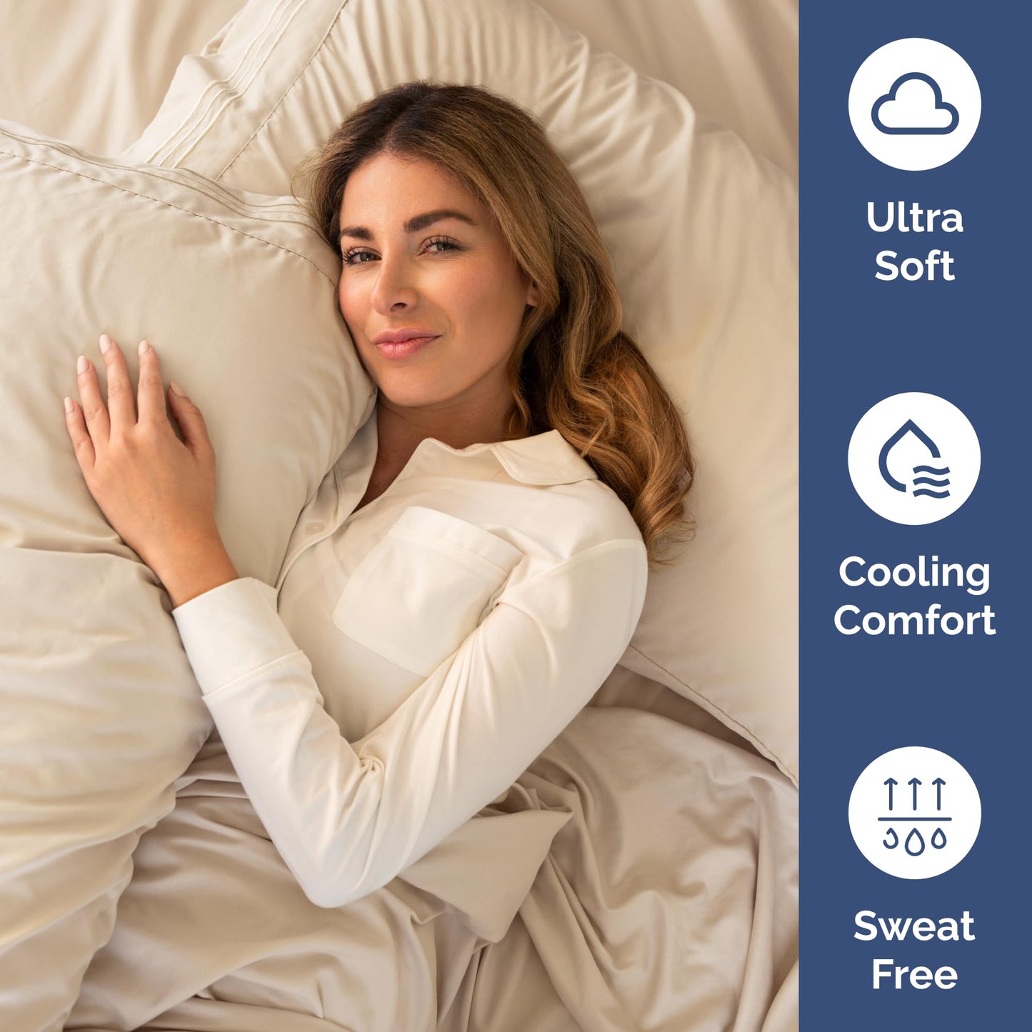 King Size 4 Piece Sheet Set - Comfy Breathable & Cooling Sheets - Hotel Luxury Bed Sheets for Women & Men - Deep Pockets, Easy-Fit, Extra Soft & Wrinkle Free Sheets - Wheat Oeko-Tex Bed Sheet Set