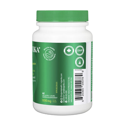 Organika Canadian-Made Glycine - Proteinogenic Amino Acid - Aids Protein Synthesis, Collagen Formation, Joint and Muscle Health, Calming Effect - 120caps