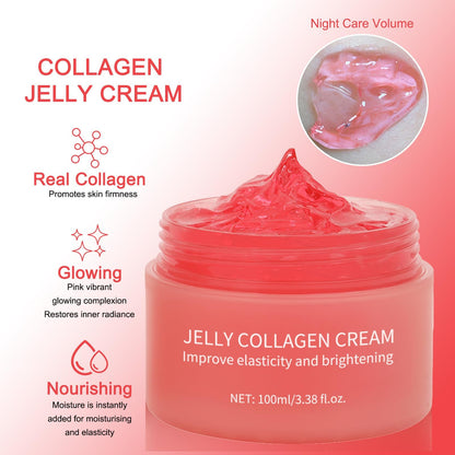 Collagen Jelly Cream - Contains Niacinamide & Freeze Dried Hydrolyzed Collagen -Elasticity & Hydration - Reduce Fine Lines & Dullness - Korean Glass-Shiny Skin Suitable for All Skin Types (3.38 Fl.Oz) - Available at All In One Marketplace Canada