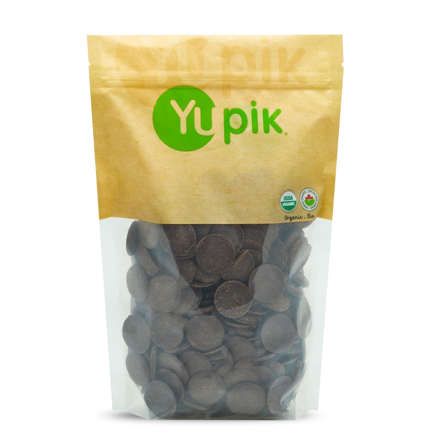Yupik Organic 70% Dark Chocolate Wafers – 1 kg Vegan, Gluten-Free & Kosher