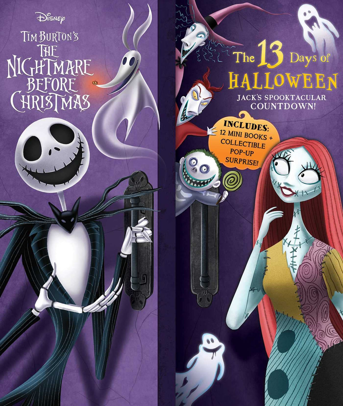 Disney : L'Étrange Noël de monsieur Jack de Tim Burton : Les 13 jours d'Halloween - Calendrier de compte à rebours pour enfants, calendrier de l'Avent d'Halloween avec mini-livres (sous licence officielle) : Le compte à rebours effroyable de Jack !