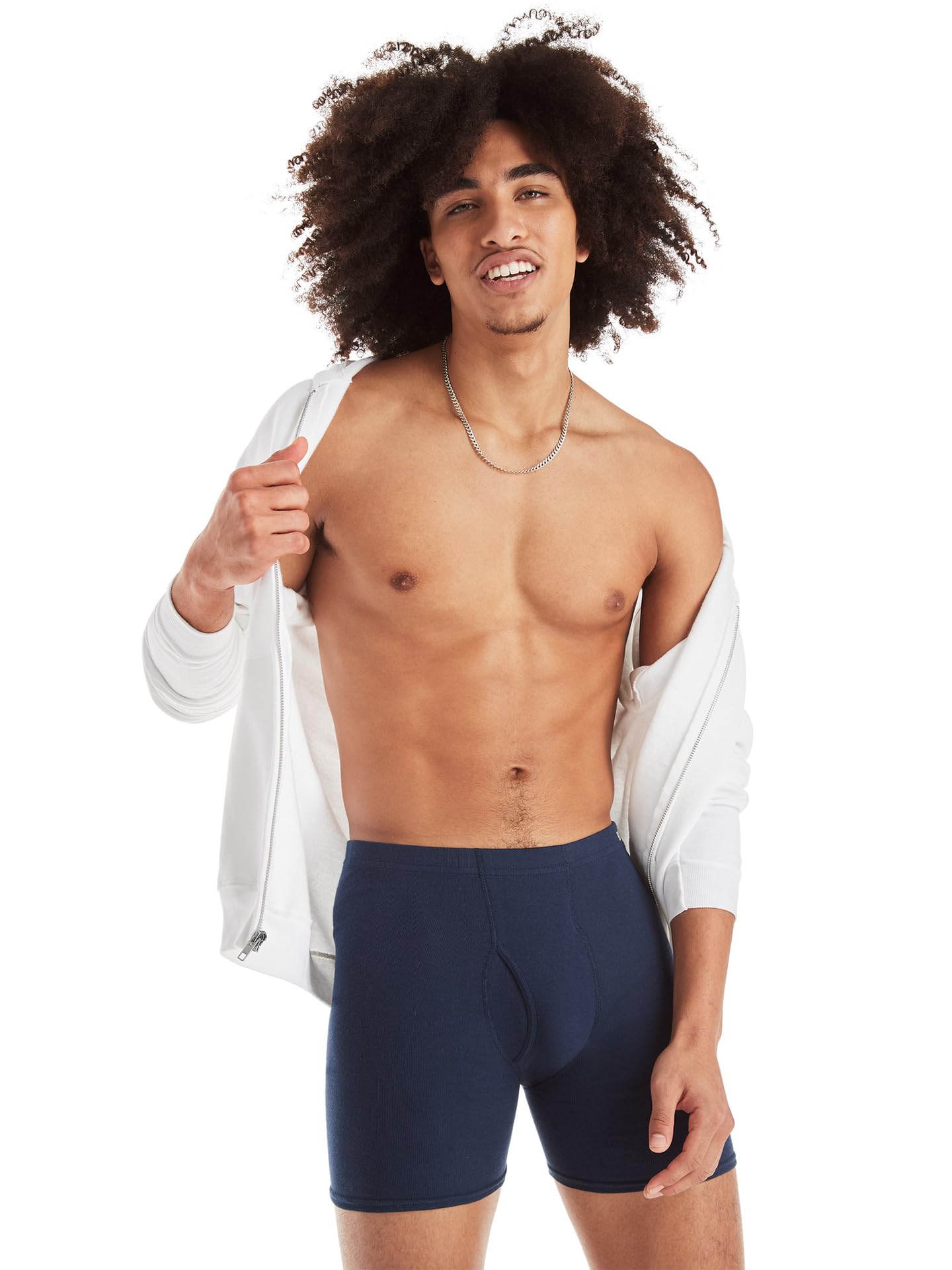 Hanes Men's 4 Pack FreshIQ Boxer Brief with ComfortSoft Waistband, Assorted, Large Hanes